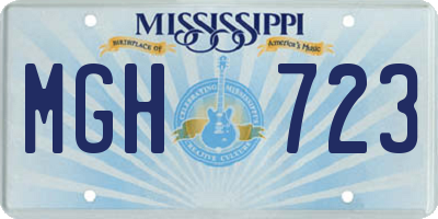 MS license plate MGH723