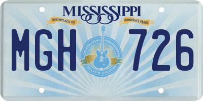 MS license plate MGH726