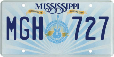 MS license plate MGH727