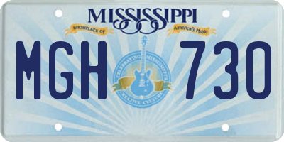 MS license plate MGH730