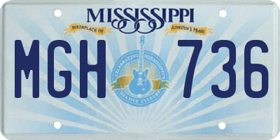 MS license plate MGH736