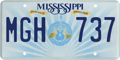 MS license plate MGH737