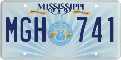 MS license plate MGH741