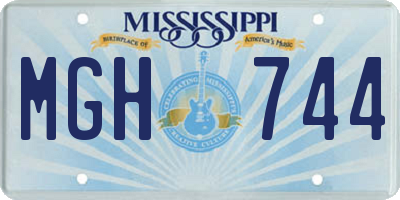 MS license plate MGH744