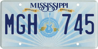 MS license plate MGH745