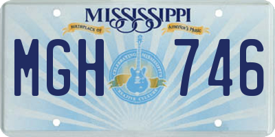 MS license plate MGH746