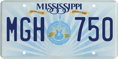 MS license plate MGH750