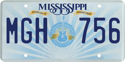 MS license plate MGH756