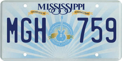 MS license plate MGH759