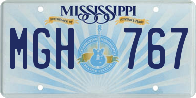 MS license plate MGH767
