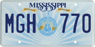 MS license plate MGH770