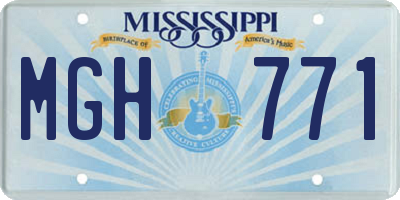 MS license plate MGH771
