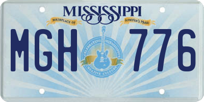 MS license plate MGH776