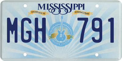 MS license plate MGH791