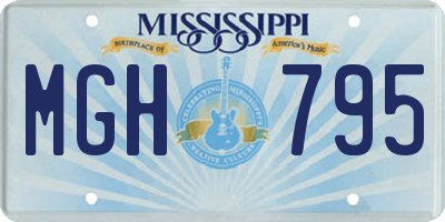 MS license plate MGH795