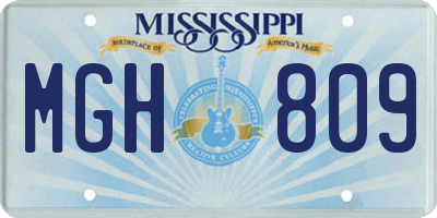 MS license plate MGH809
