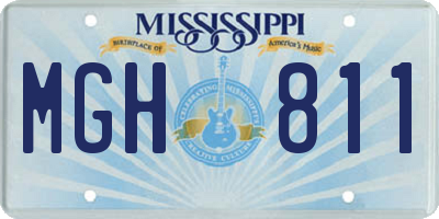 MS license plate MGH811
