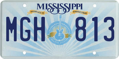 MS license plate MGH813
