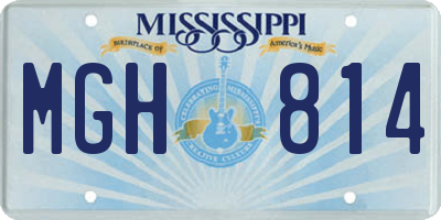 MS license plate MGH814