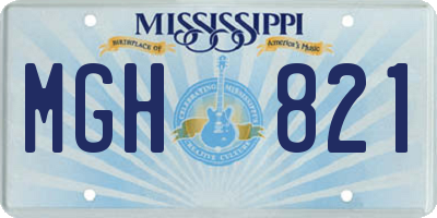 MS license plate MGH821
