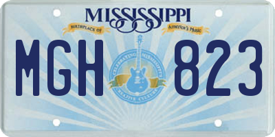 MS license plate MGH823