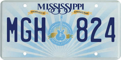 MS license plate MGH824
