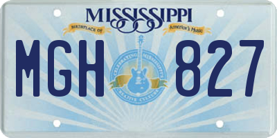MS license plate MGH827