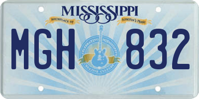 MS license plate MGH832