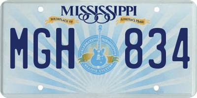 MS license plate MGH834