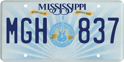 MS license plate MGH837