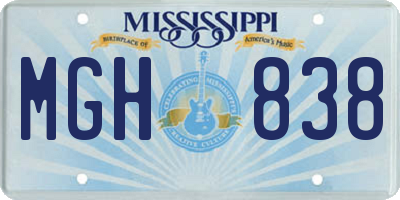 MS license plate MGH838