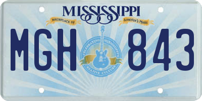 MS license plate MGH843