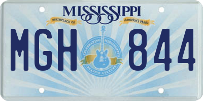 MS license plate MGH844