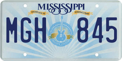 MS license plate MGH845