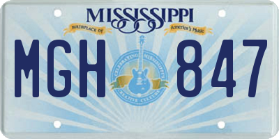 MS license plate MGH847