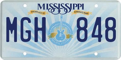MS license plate MGH848