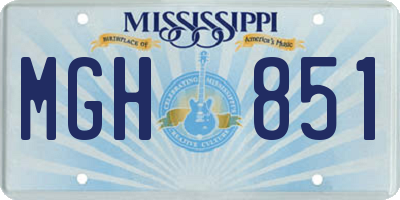 MS license plate MGH851