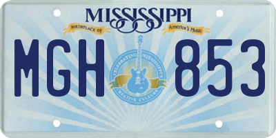 MS license plate MGH853