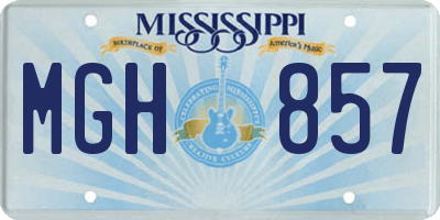MS license plate MGH857