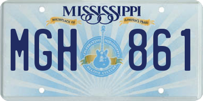 MS license plate MGH861