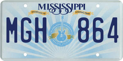 MS license plate MGH864