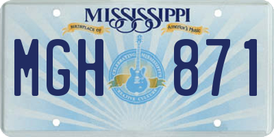 MS license plate MGH871