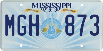 MS license plate MGH873
