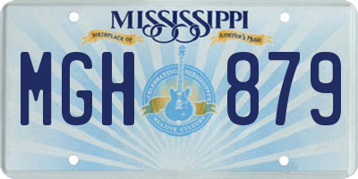 MS license plate MGH879