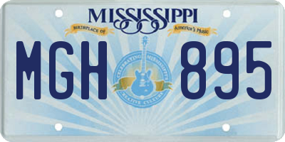 MS license plate MGH895