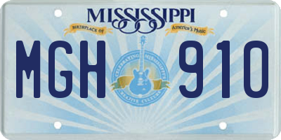 MS license plate MGH910