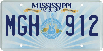 MS license plate MGH912