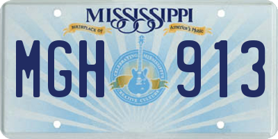 MS license plate MGH913