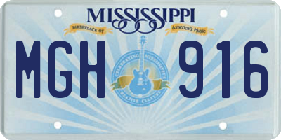 MS license plate MGH916