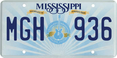 MS license plate MGH936